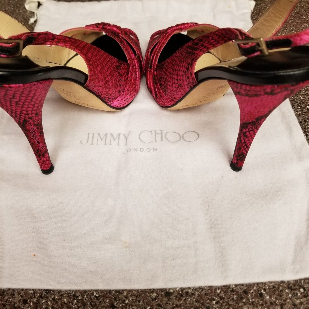 Jimmy Choo Silk/Leather Sandal size 8 - Picture 4 of 4